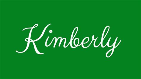 how to write kimberly in cursive